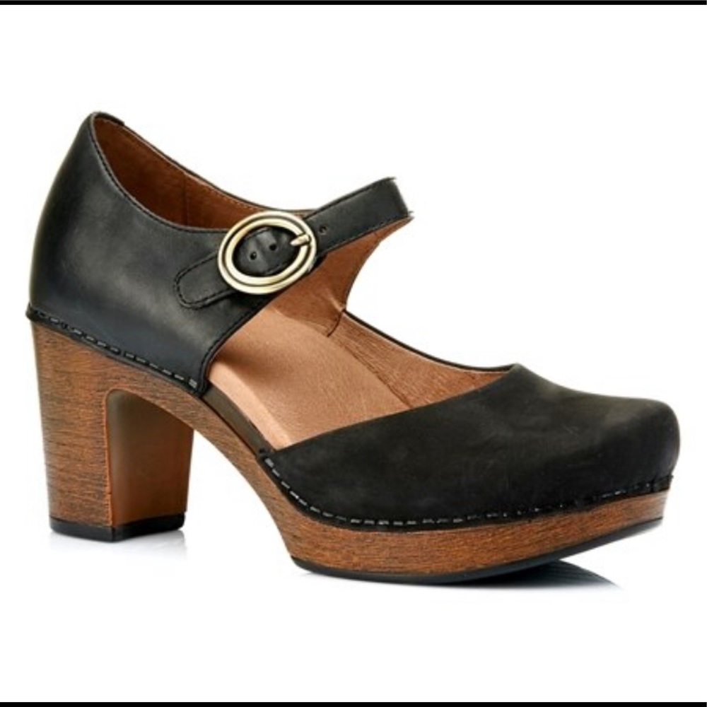 Two Texture Leather Dorothy Platform Dansko sz 39